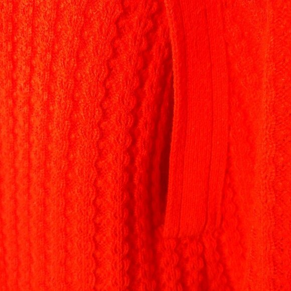 Vintage Jolie Womens S/M Cable Knit Sweater Shawl Red Collared Buttons Orlon - Picture 5 of 6